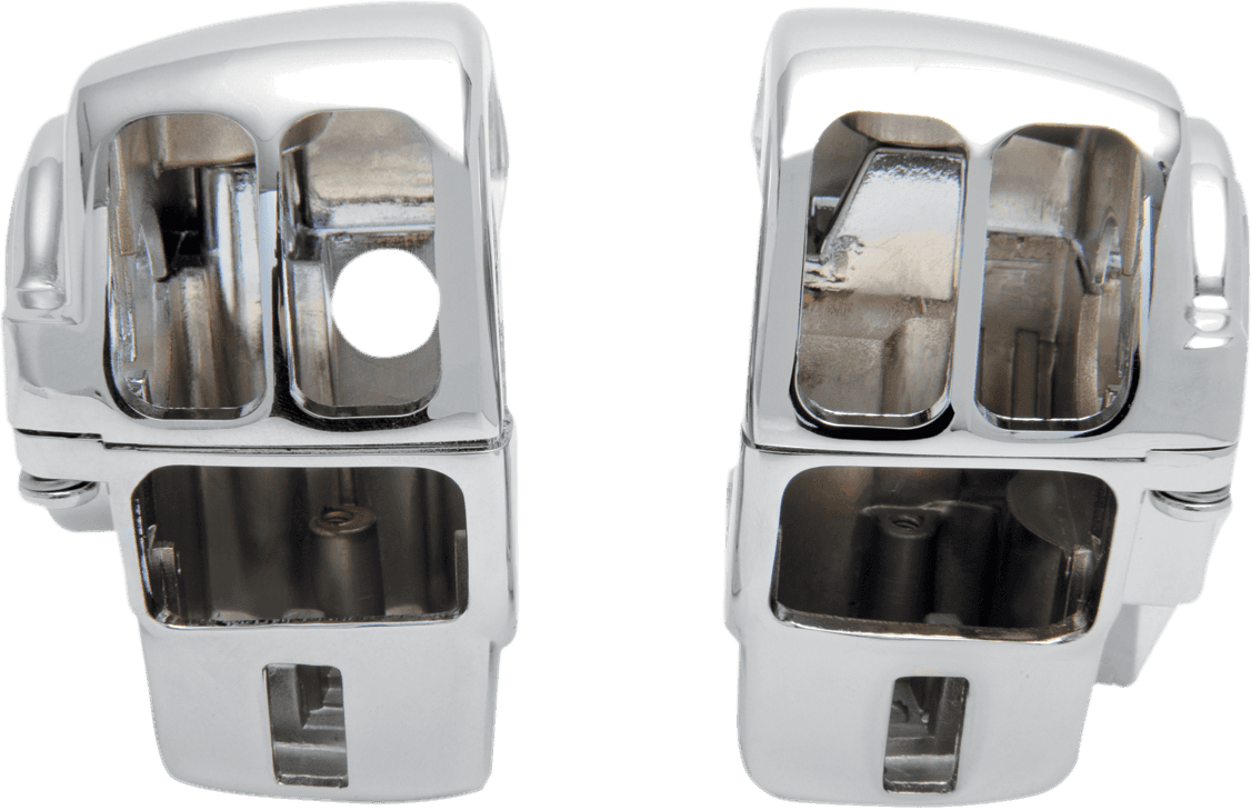 DRAG SPECIALTIES 0616-0090 Handlebar Switch Housing Kit - Radio - Chrome