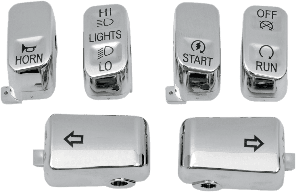 DRAG SPECIALTIES 0616-0128 Switch Cap Kit - Standard - Chrome