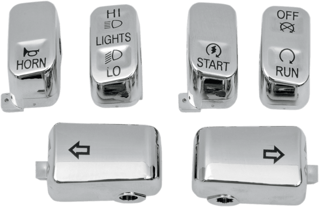 DRAG SPECIALTIES 0616-0128 Switch Cap Kit - Standard - Chrome