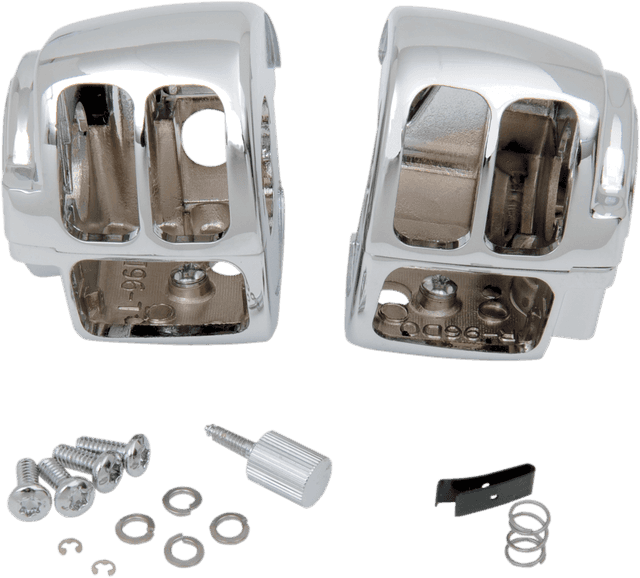 DRAG SPECIALTIES 0616-0141 Handlebar Switch Housing Kit - Chrome