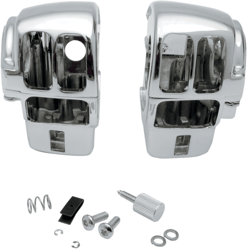 DRAG SPECIALTIES 0616-0142 Handlebar Switch Housing Kit - Radio - Chrome
