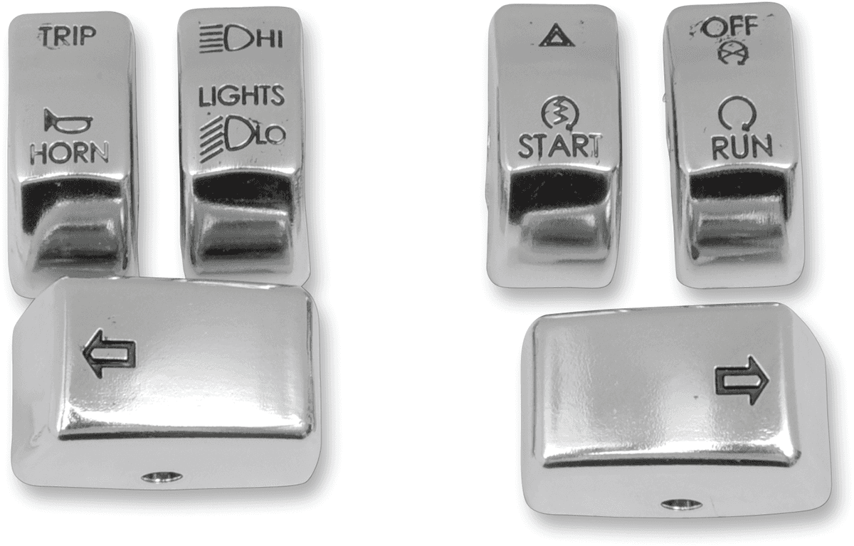 DRAG SPECIALTIES 0616-0152 Switch Cap Kit - Chrome