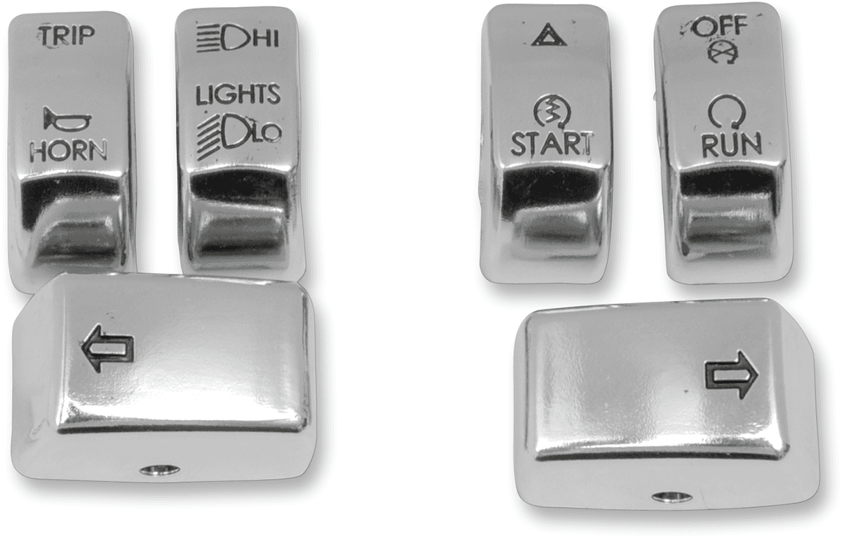 DRAG SPECIALTIES 0616-0152 Switch Cap Kit - Chrome