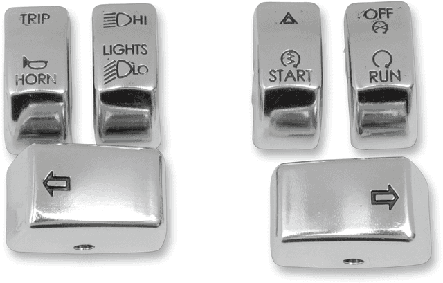 DRAG SPECIALTIES 0616-0152 Switch Cap Kit - Chrome — image 1 of 2