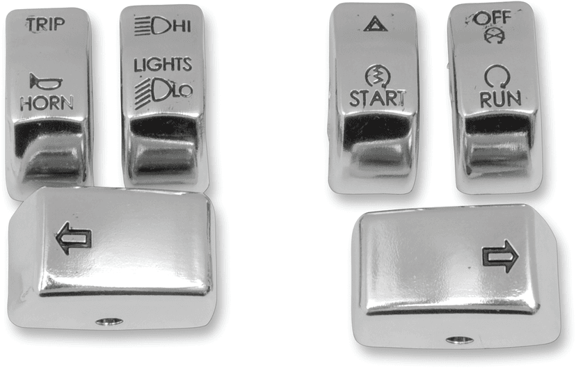 DRAG SPECIALTIES 0616-0152 Switch Cap Kit - Chrome — image 1 of 2