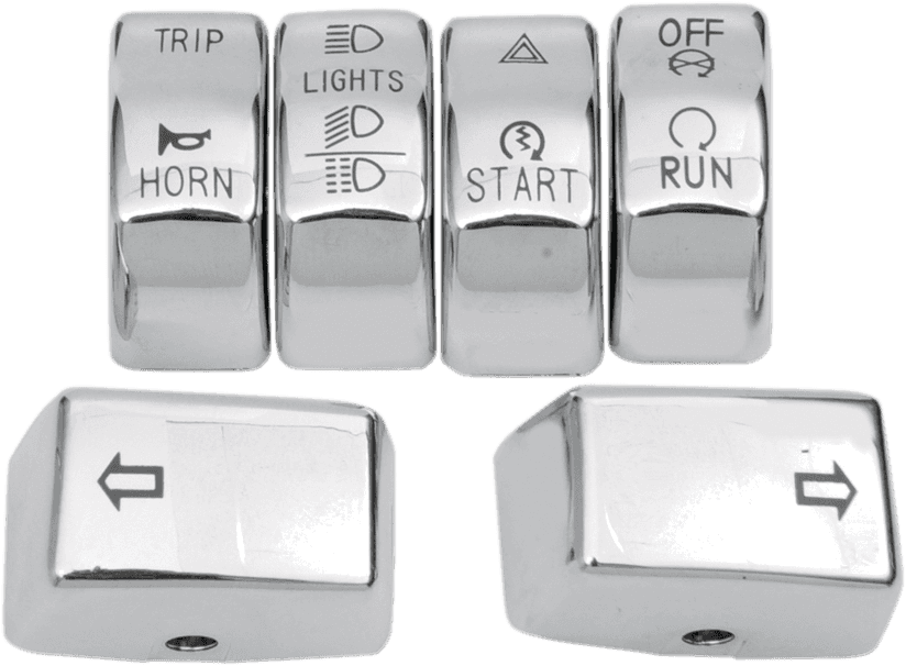 DRAG SPECIALTIES 0616-0190 Switch Cap Kit - Chrome