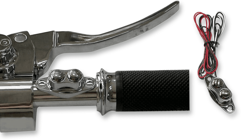 DRAG SPECIALTIES 0616-0204 Duet Handlebar Switch Kit - Dual Button - Chrome — image 2 of 2