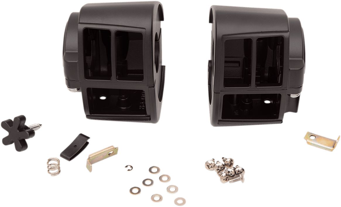 DRAG SPECIALTIES 0616-0353 Handlebar Switch Housing Kit - Matte Black