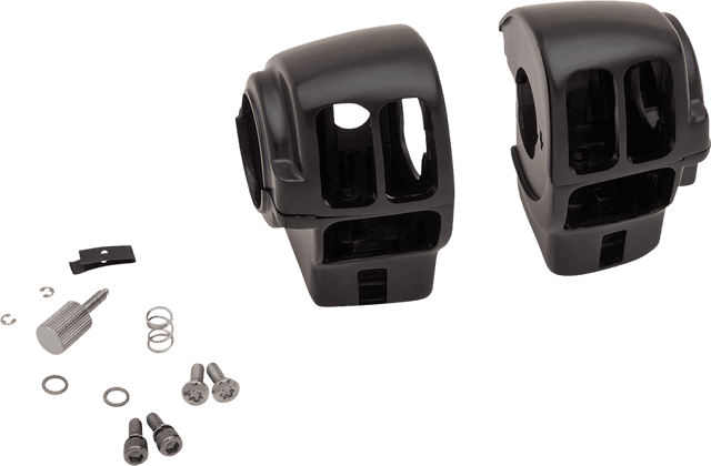 DRAG SPECIALTIES 0616-0354 Handlebar Switch Housing Kit - Radio - Matte Black