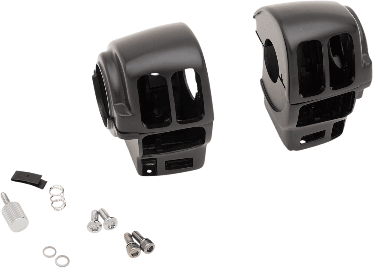 DRAG SPECIALTIES 0616-0355 Handlebar Switch Housing Kit - Cruise - Matte Black