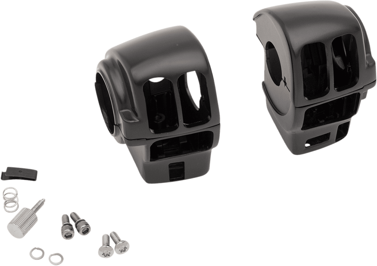 DRAG SPECIALTIES 0616-0356 Handlebar Switch Housing Kit - Matte Black