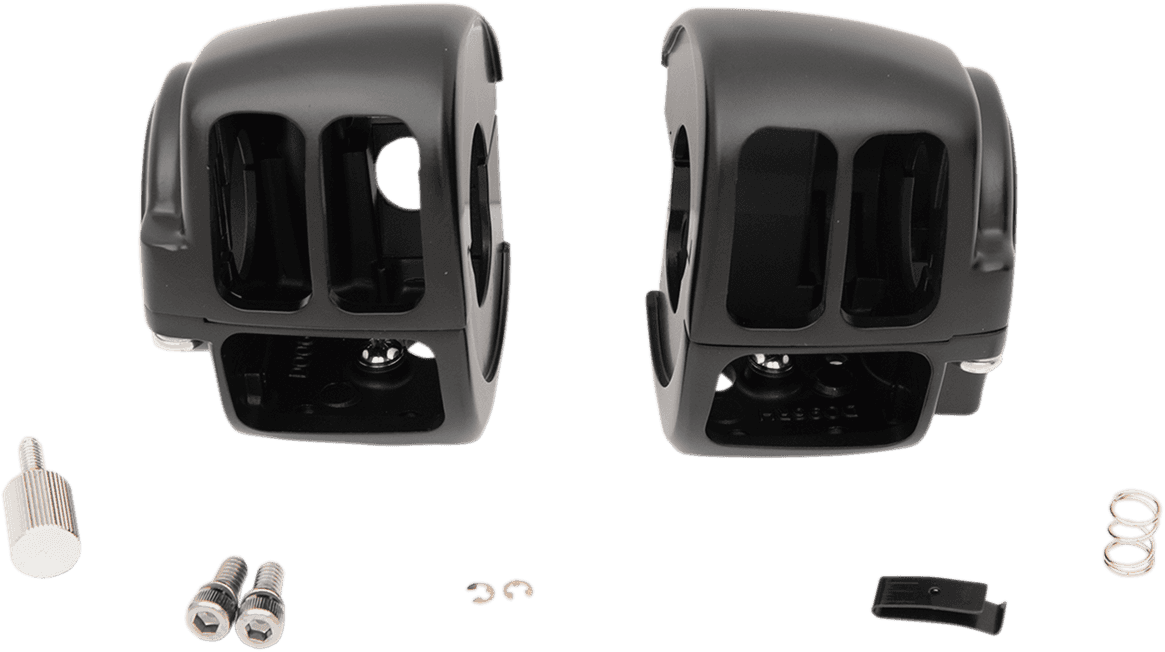 DRAG SPECIALTIES 0616-0357 Handlebar Switch Housing Kit - Matte Black