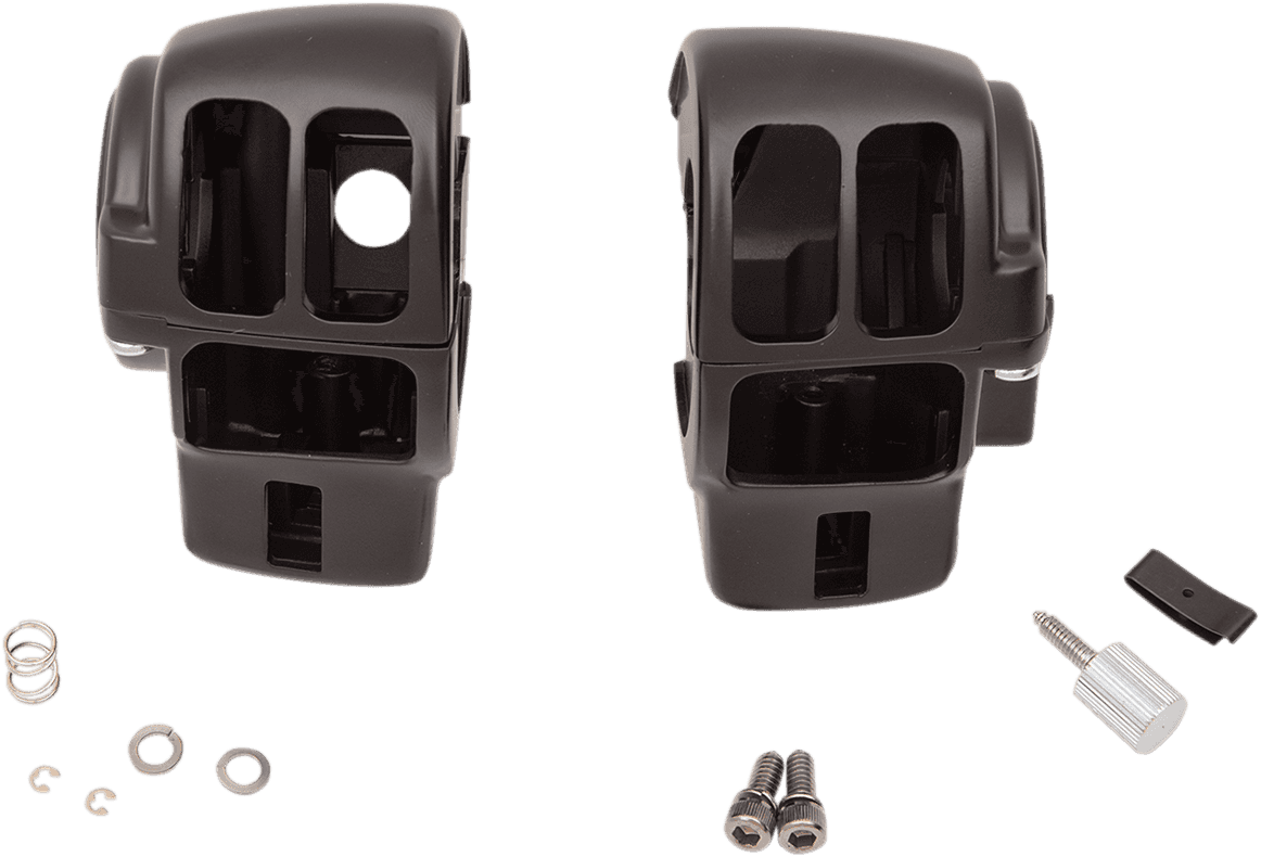 DRAG SPECIALTIES 0616-0358 Handlebar Switch Housing Kit - Radio - Matte Black