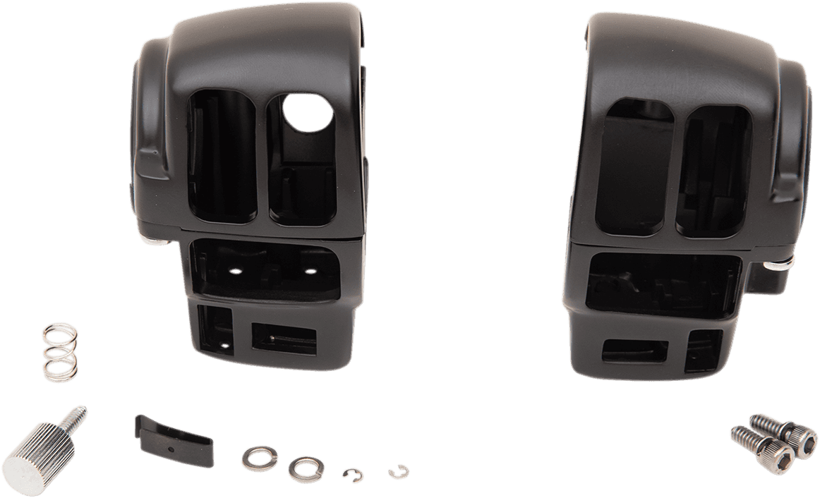 DRAG SPECIALTIES 0616-0359 Handlebar Switch Housing Kit - Radio/Cruise - Matte Black