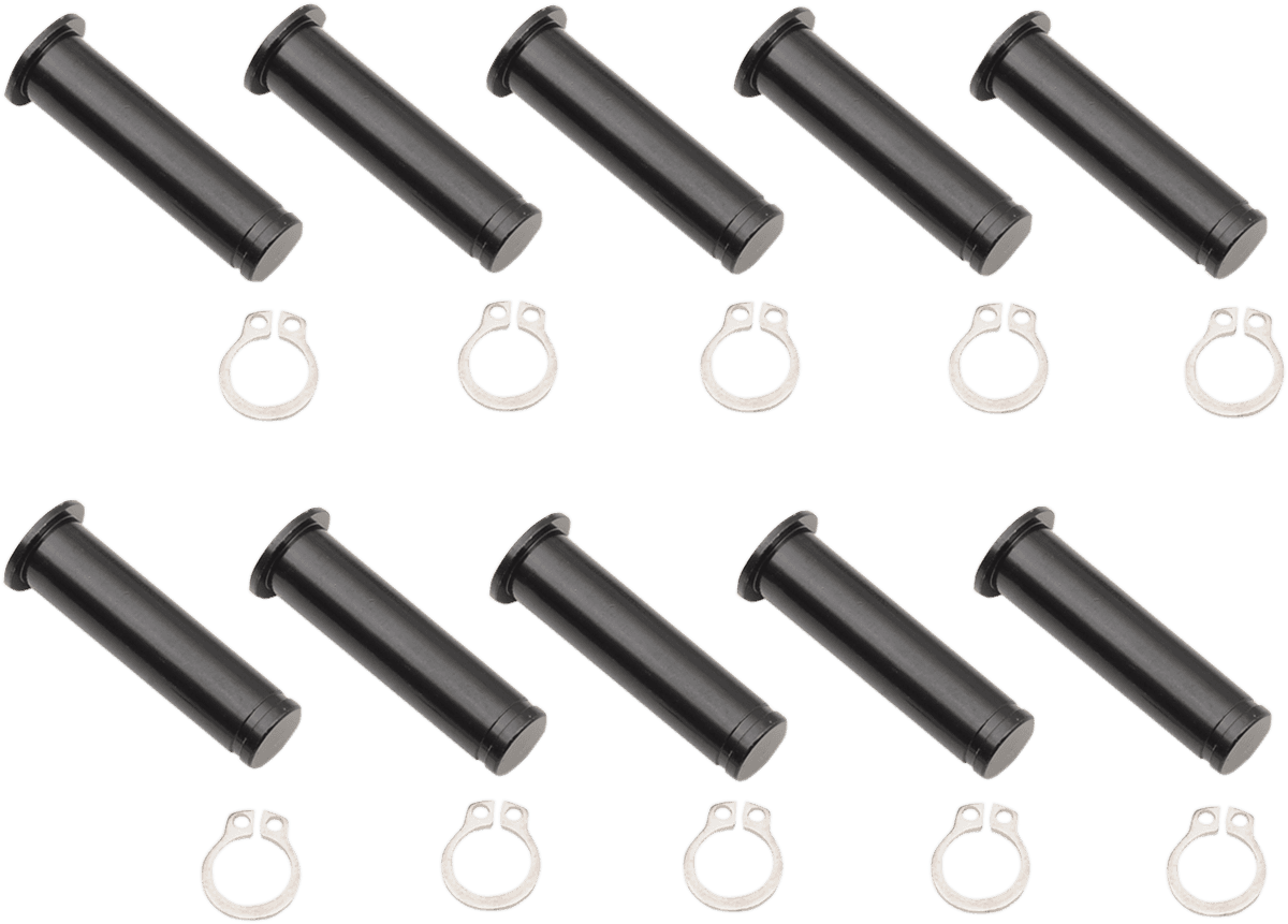 DRAG SPECIALTIES 0617-0196 Pivot Pin/Clip Kit - Lever - 10 Pack - Black