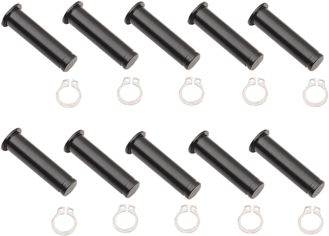 DRAG SPECIALTIES 0617-0196 Pivot Pin/Clip Kit - Lever - 10 Pack - Black