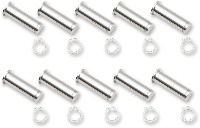 DRAG SPECIALTIES 0617-0197 Pivot Pin/Clip Kit - Lever - 10 Pack - Chrome