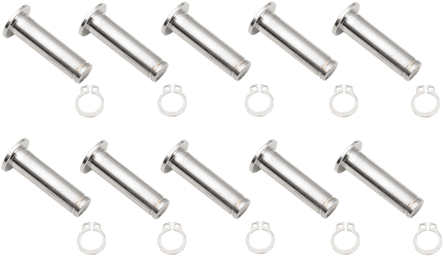 DRAG SPECIALTIES 0617-0199 Pivot Pin/Clip Kit - Lever - 10 Pack - Chrome