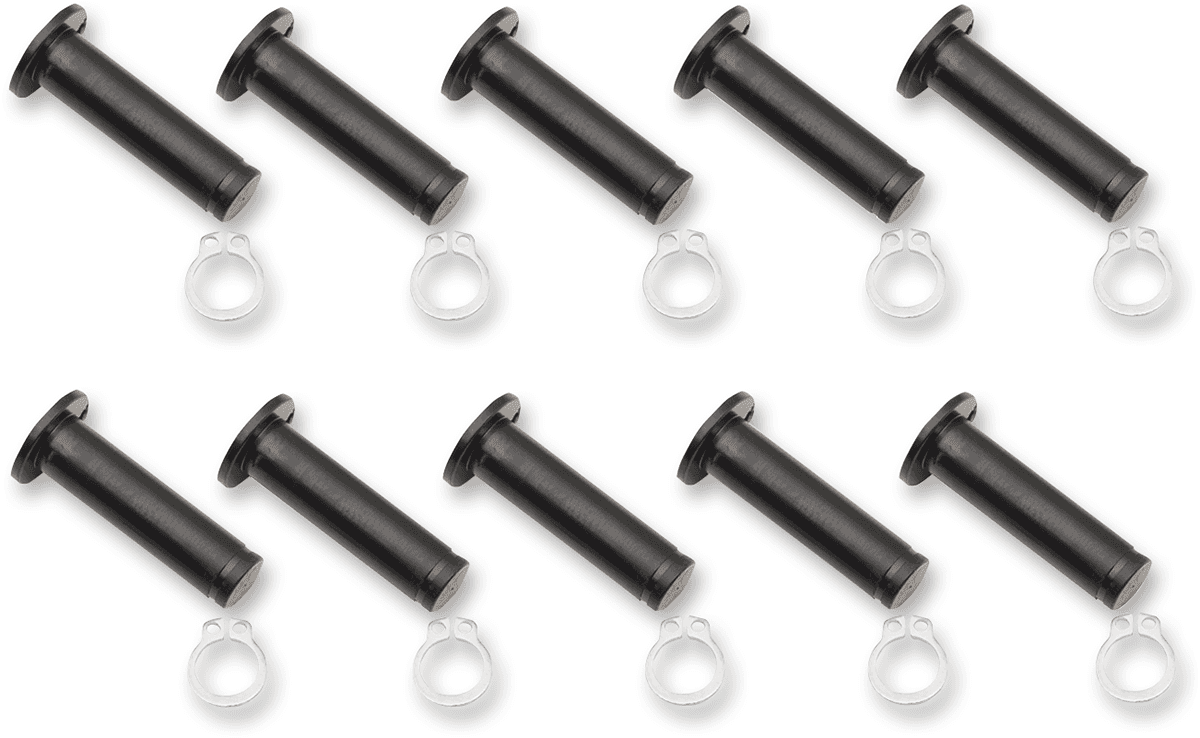 DRAG SPECIALTIES 0617-0200 Pivot Pin/Clip Kit - Lever - 10 Pack - Black