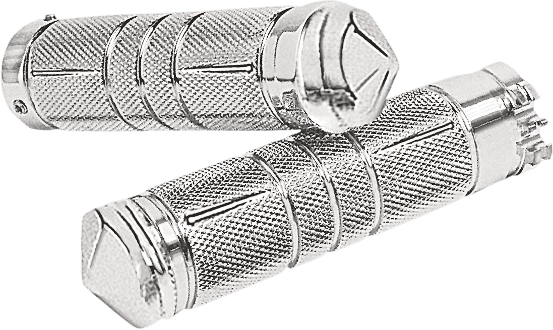 ACCUTRONIX 0630-0310 Knurled Diamond Custom Grips - Chrome