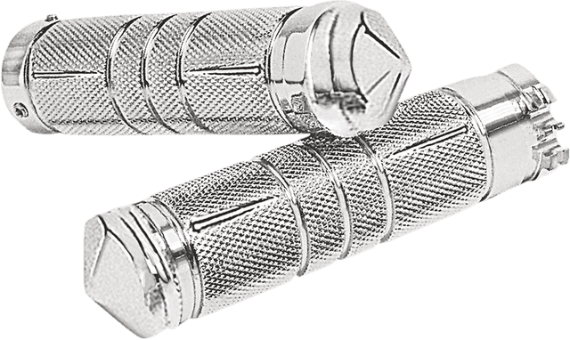 ACCUTRONIX 0630-0310 Knurled Diamond Custom Grips - Chrome