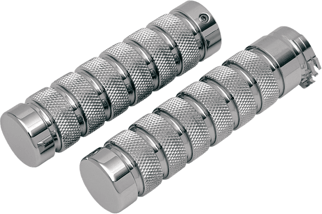 ACCUTRONIX 0630-0377 Knurled Notched Custom Grips - Chrome