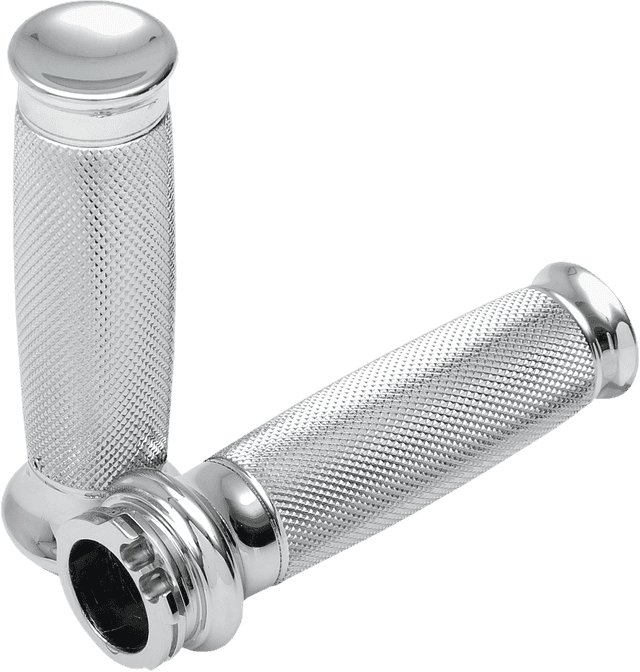 TODD'S CYCLE 0630-0441 Grips - Vice - Knurled - Chrome
