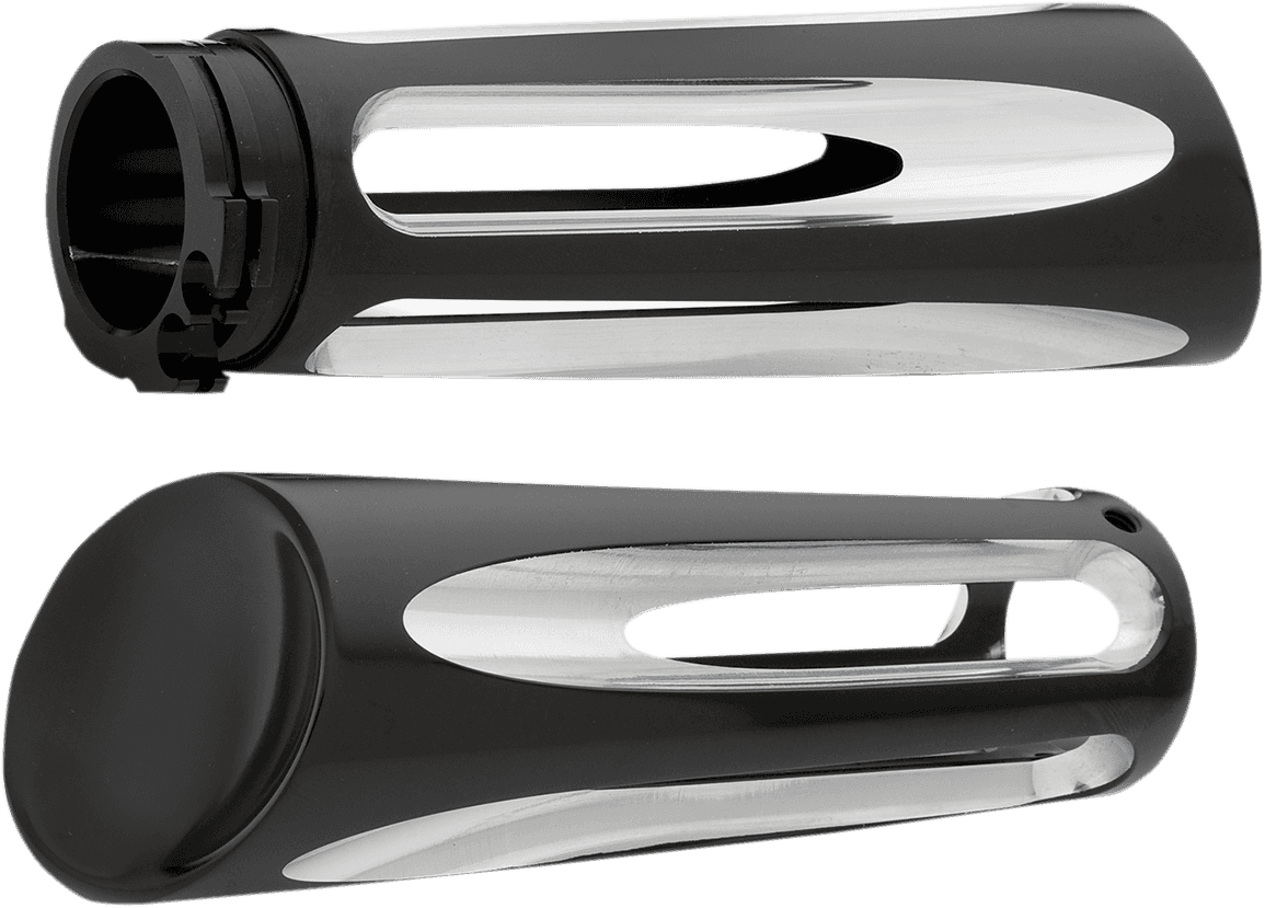 ARLEN NESS 0630-0484 Ness-Tech® Deep Cut Billet Grips - Black