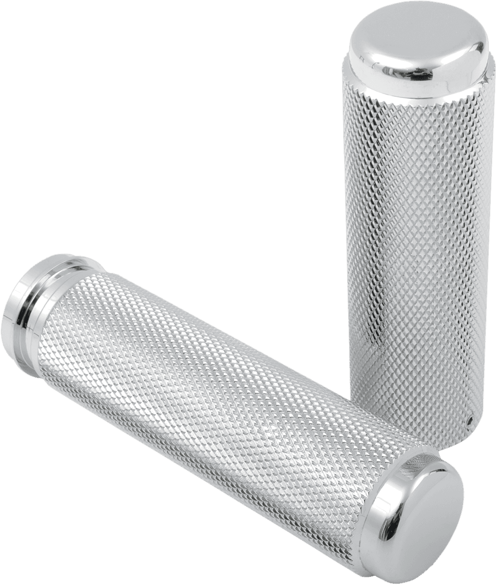 PINGEL 0630-0600 Billet Grips - Knurled - TBW - Chrome