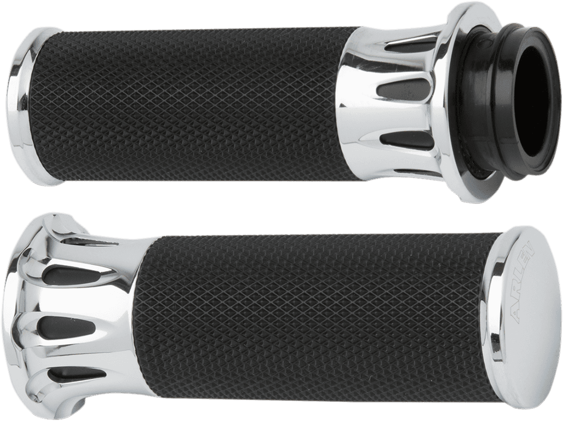 ARLEN NESS 0630-1033 Fusion Deep Cut Grips - Cable - Chrome