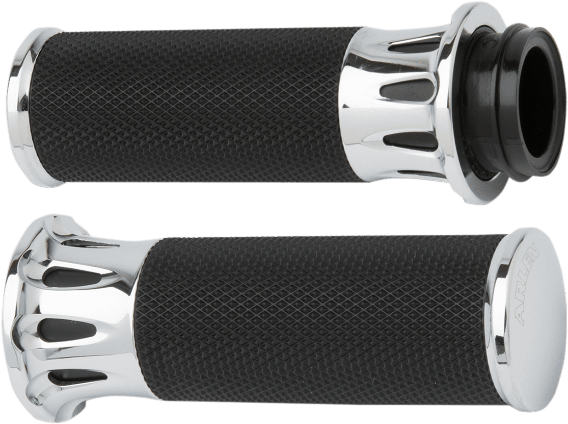 ARLEN NESS 0630-1033 Fusion Deep Cut Grips - Cable - Chrome