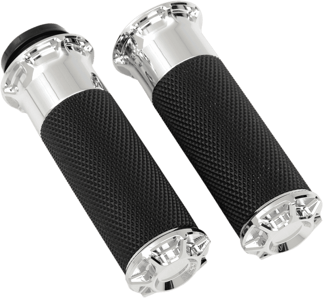 ARLEN NESS 0630-1160 Beveled Grips - TBW - Chrome