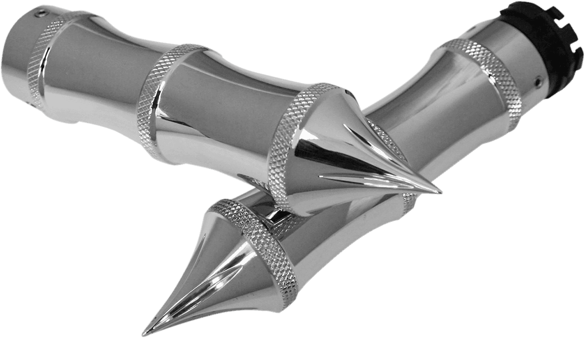 ACCUTRONIX 0630-1450 Custom Grips - Tribal - Cable - Chrome
