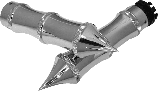 ACCUTRONIX 0630-1450 Custom Grips - Tribal - Cable - Chrome