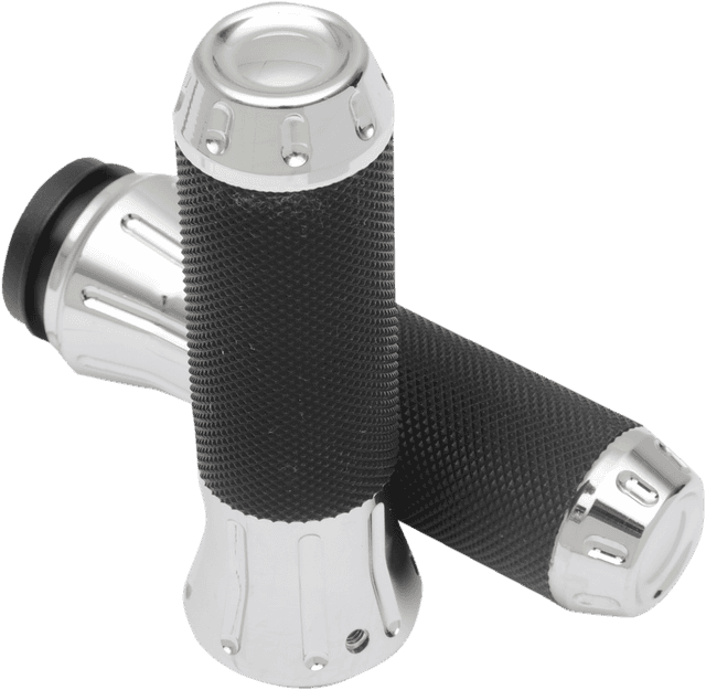 DRAG SPECIALTIES 0630-1611 Custom Grips - TBW - Chrome