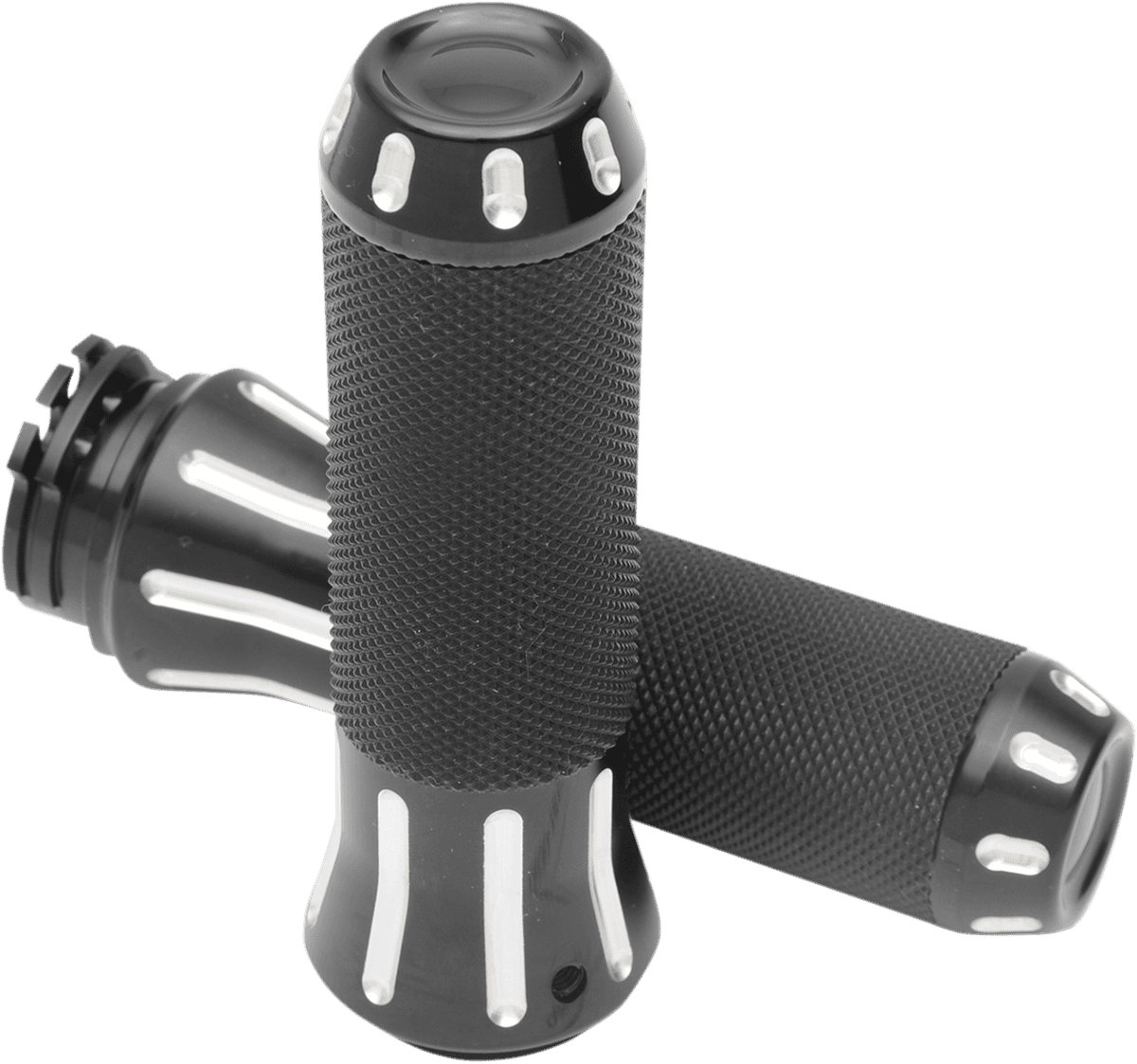 DRAG SPECIALTIES 0630-1612 Custom Grips - Black Cut