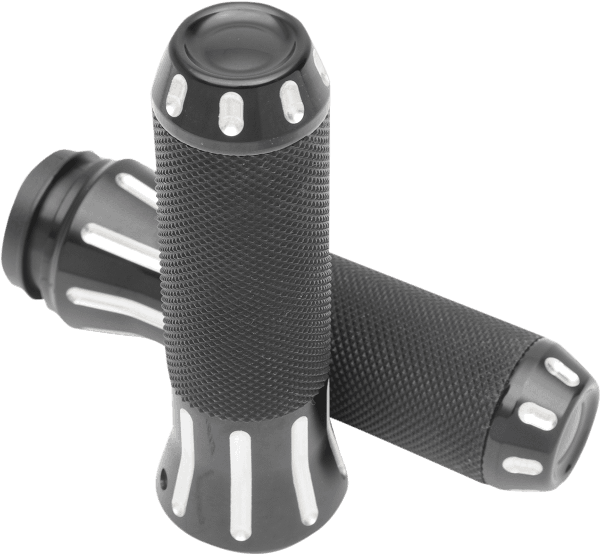 DRAG SPECIALTIES 0630-1613 Custom Grips - TBW - Black Cut