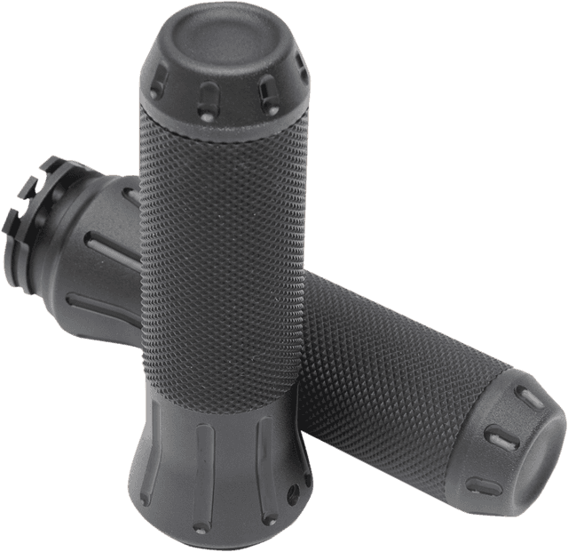 DRAG SPECIALTIES 0630-1614 Custom Grips - Shot-Peened - Black