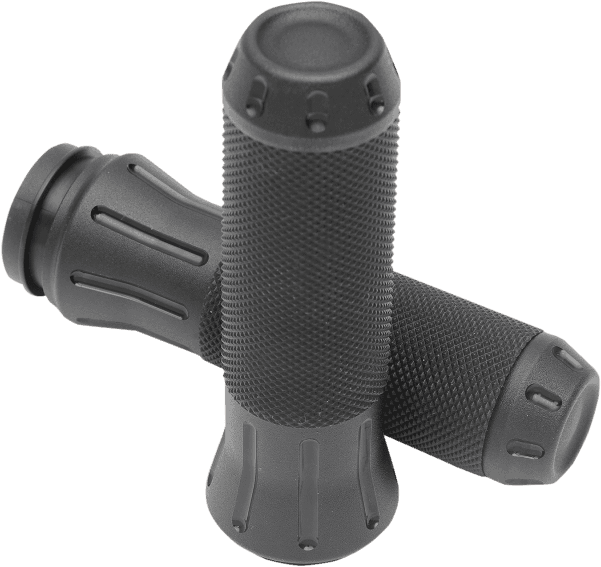 DRAG SPECIALTIES 0630-1615 Custom Grips - Shot-Peened - TBW - Black