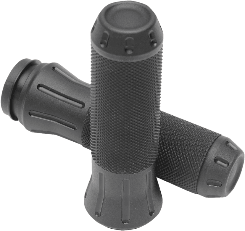 DRAG SPECIALTIES 0630-1615 Custom Grips - Shot-Peened - TBW - Black