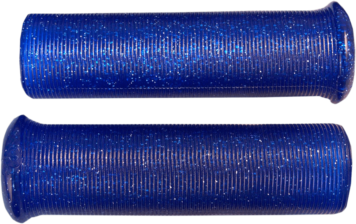 EMGO 0630-1756 Star Fire Flake Grips - Retro - Metal - 1" - Blue