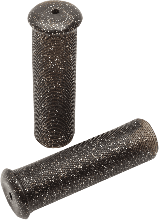 EMGO 0630-1759 Star Fire Flake Grips - Retro - Metal - 7/8" - Black