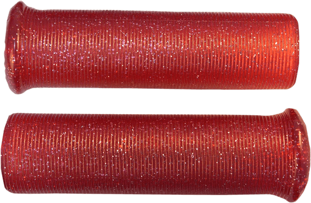 EMGO 0630-1761 Star Fire Flake Grips - Retro - Metal - 7/8" - Red