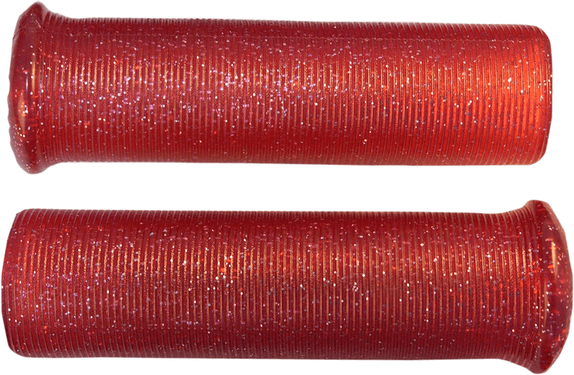 EMGO 0630-1761 Star Fire Flake Grips - Retro - Metal - 7/8" - Red