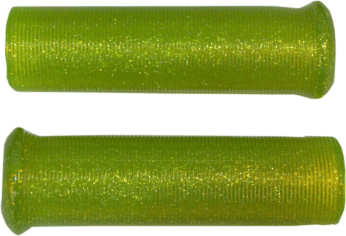EMGO 0630-1762 Star Fire Flake Grips - Retro - Metal - 7/8" - Yellow