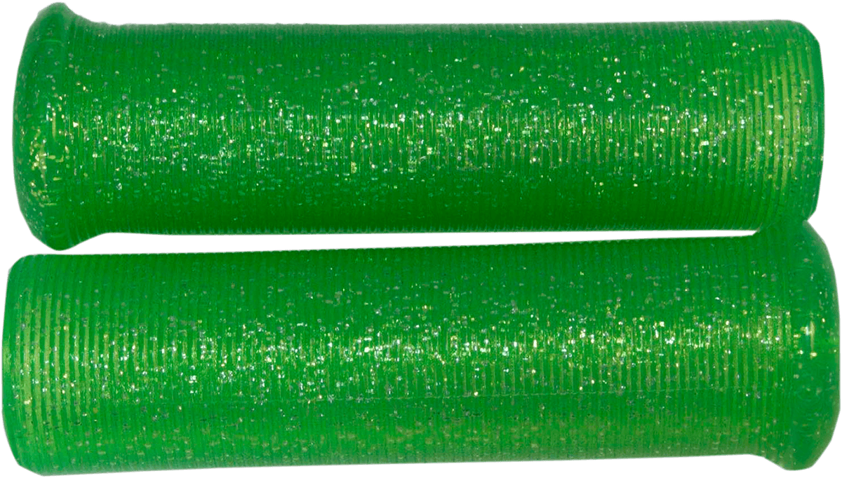 EMGO 0630-1763 Star Fire Flake Grips - Retro - Metal - 7/8" - Green