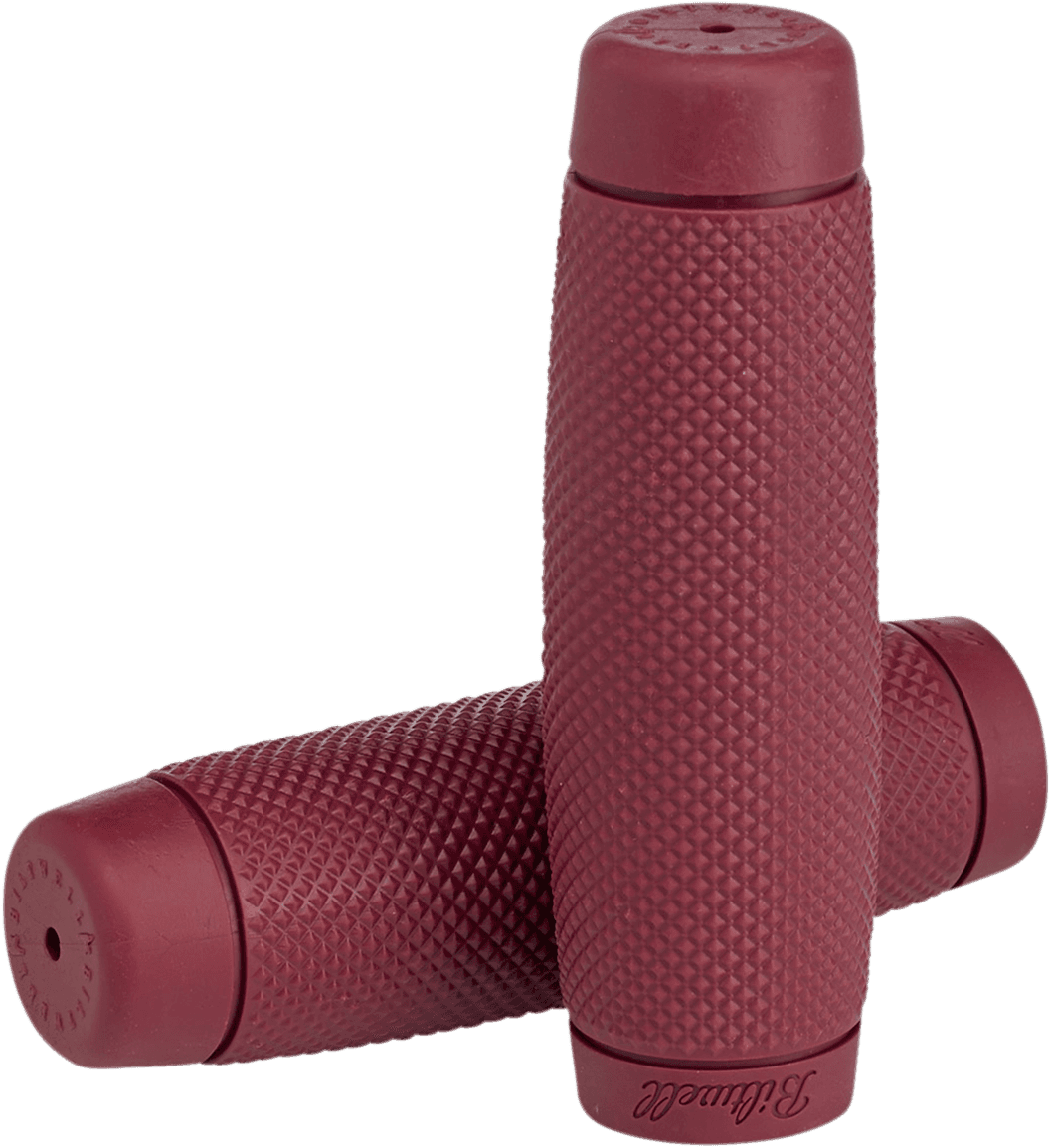 BILTWELL 0630-2341 Recoil Bar Grips - 1" - Oxblood