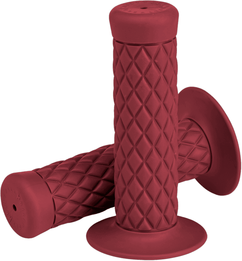 BILTWELL 0630-2507 Thruster Bar Grips - 7/8" - Oxblood