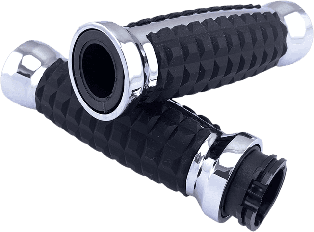 DRAG SPECIALTIES 0630-2639 Grenade Grips - Chrome