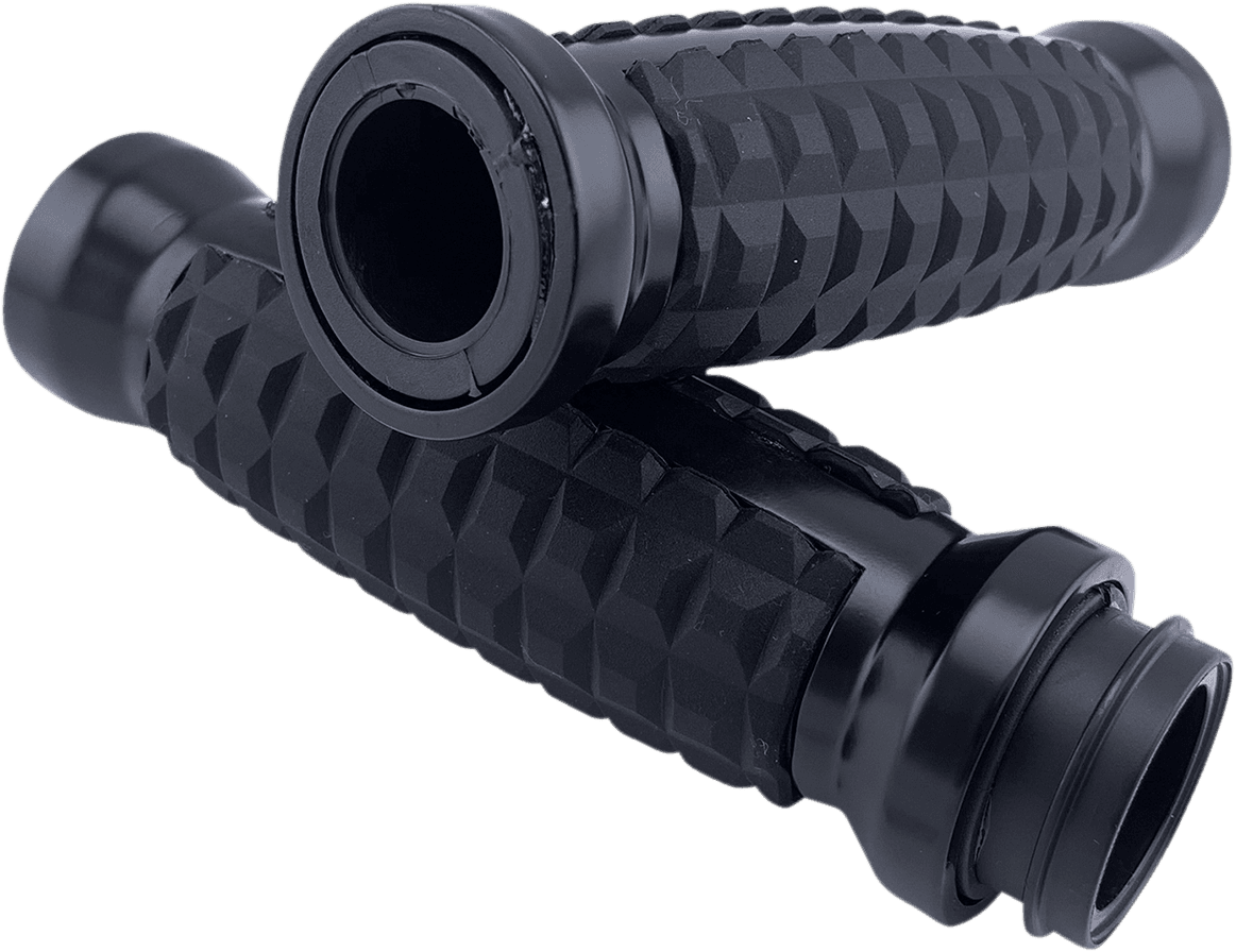 DRAG SPECIALTIES 0630-2642 Grenade Grips - TBW - Matte Black